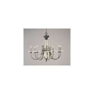   and Marble 8 Light Single Tier Chandelier in Volcano