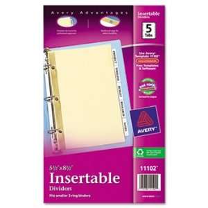  Avery® AVE 11102 WORKSAVER INSERTABLE TAB INDEX DIVIDERS 