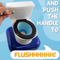 Toilet Bank Funny Flushing Flush Coin Drop Bank Gag  