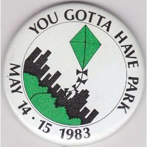  1983 Central Park New York City Button & FREE BONUS James 