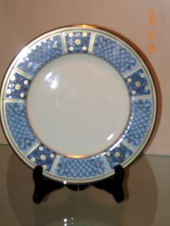 Lenox Jewels Sapphire Platinum Banded China Salad Plate  