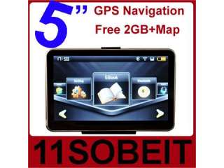 New 5 Car GPS Navigation FM  Mp4 WinCE New Map 2GB  