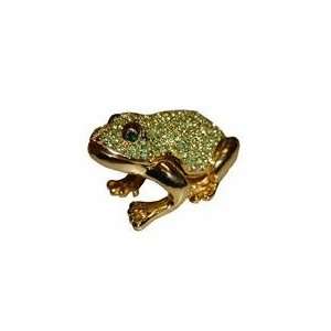  Golden Frog Crystals Jewelry Trinket Ring Box