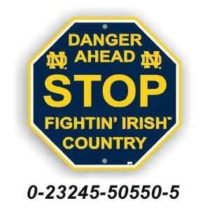    Notre Dame Fighting Irish Stop Sign *SALE*: Sports & Outdoors
