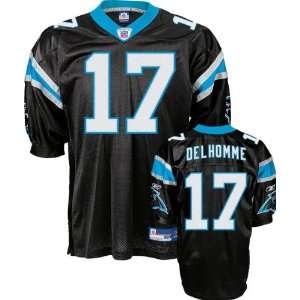 Jake Delhomme Black Reebok Authentic Carolina Panthers Jersey