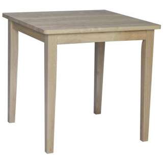 30 X 30 Inch Natural Solid Wood Square Casual Dining Table  