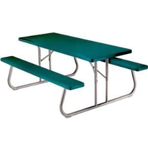     Commercial Folding 6 Picnic Table, Hunter Green: Home & Kitchen