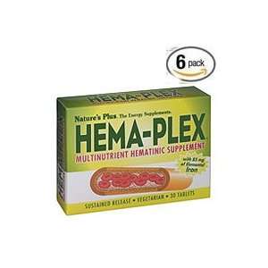   Natures Plus   Hema Plex 6 Boxes/30 Tabs Each