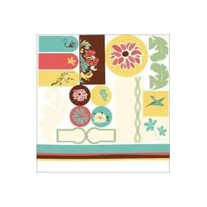  Botanical Bliss Cardstock Die Cuts 12x12 pc tabs/Tags 25Pk 
