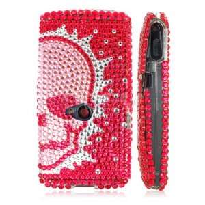  Ecell   FIRE SKULL CRYSTAL BLING CASE FOR SONY ERICSSON 