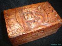 Balinese Barong Secret Puzzle Trinket Jewelry Box~Hand carved wood 