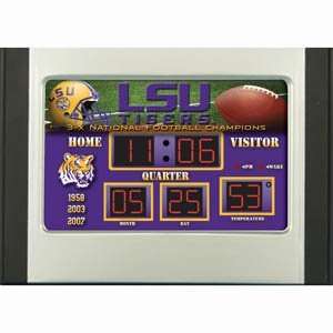 Louisiana State LSU Tigers NCAA Scoreboard Desk & Alarm Clock:  