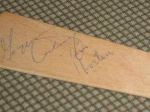 1960S TIM HORTON GEORGE ARMSTRONG AUTOGRAPHED STICK  