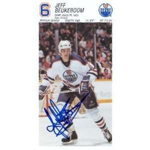 Jeff Beukeboom Autographed postCard (Edmonton Oilers):  