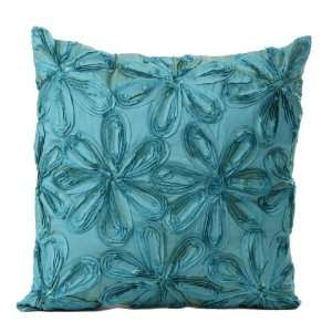  Exclusive Flower Design Green Color Cushion / Pillow Cover 