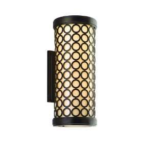   Bronze Outdoor Wall Light with Cream Ice Glass 83 22: Home Improvement