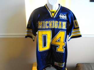 04 New SEWN Michigan Wolverines XLARGE XL 52 Jersey  