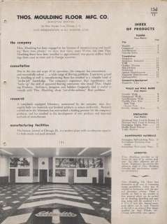 1947 Thos Moulding Floors Asbestos Flooring Catalog  