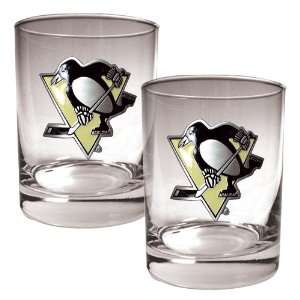  Pittsburgh Penguins 2pc Rocks Glass Set
