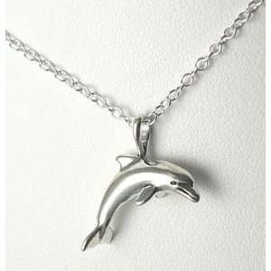  New Sterling Silver Jumping Dolphin Necklace Leaping Charm 