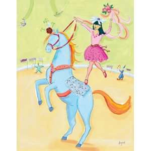  Blue Circus Horse Canvas Reproduction: Home & Kitchen