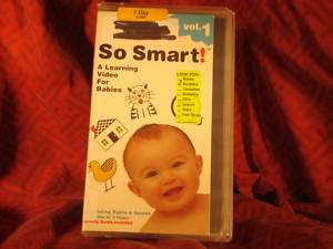 So Smart! Vol. 1 A Learning Video for Babies kids VHS  