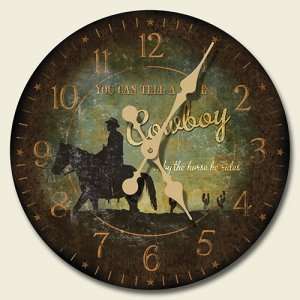   on Horse Western Retro Style Decorative Wall Clock