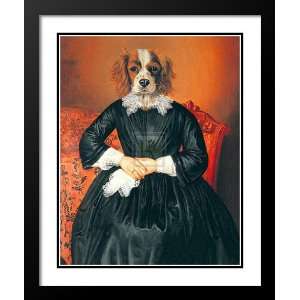 Thierry Poncelet Framed and Double Matted Art 29x35 Ancestral Canine 