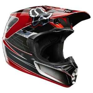 Fox 2012 V3 Steel Faith Bike Helmet   01250 (Silver/Red   L):  