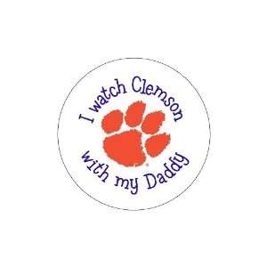   University Tigers I Watch the Tigers with My Daddy Fabric Fan Button