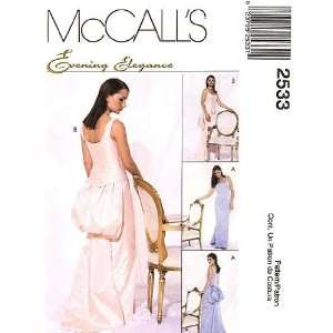 McCalls Sewing Pattern 2533 Misses Formal Gown with Train & Pouf 