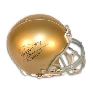 Autographed Joe Theismann Notre Dame Proline Helmet Inscribed Go Irish