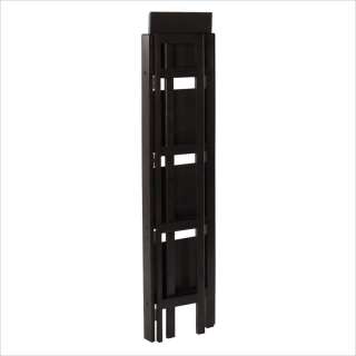   Folding Wood Bookshelf Black Beechwood Bookcase 021713208521  