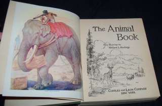 Vtg 1924 THE ANIMAL BOOK Howard L Hastings Illustrated Picture 