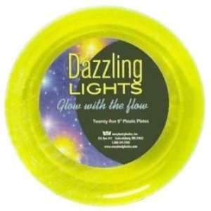    Dazzling Lights Lightweight 9 inch Plates, Yellow