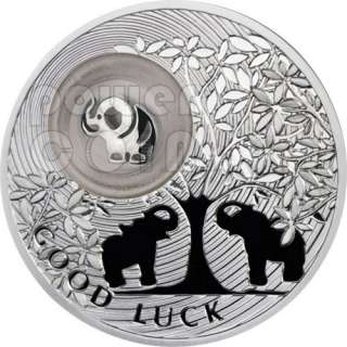 ELEPHANT GOOD LUCK Lucky Silver Coin 1$ Niue Island 2011  