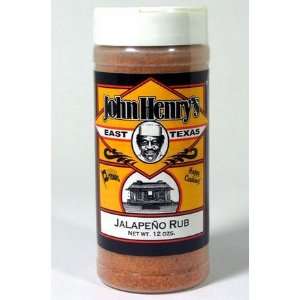 John Henrys East Texas Jalapeno Rub Spice BBQ   12 Ounce  