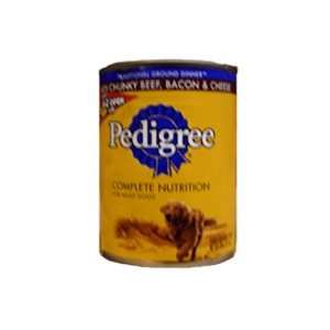  Pedigree Can Dog Food Ground Beef/Bac/Chk 13.2oz Case(24 