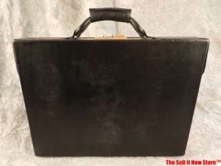 Vintage HARTMANN Belting Leather Hardshell Briefcase Black Attache 