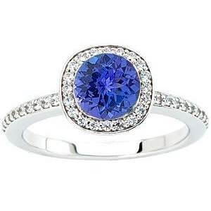   Round Tanzanite Ring in White Gold on SALE(6,18kt White Gold) Jewelry