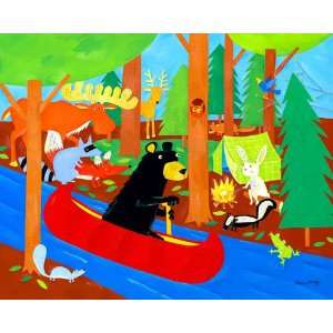  Black Bear Lodge Canvas Reproduction