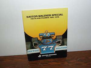 RARE INDY DAYTON WALTHER RACE BROCHURE, TEAM HISTORY  