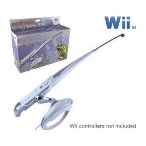  New Wii Hyperkin Fishing Pole W/ Reel Fits Remote 