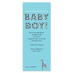  Black/White Giraffe Baby Shower Invitation: Baby