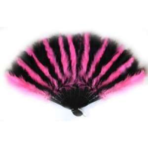  Large Beautiful Hot Pink Fuchsia & Black Feather Marabou 