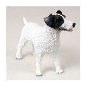  Jack Russell Terrier Dog Figurine   Roughcoat   Black 