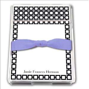  Black & White Fifth Avenue Squares With Bluebird Ribbon 