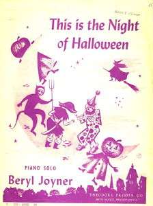 HALLOWEEN SHEET MUSIC THIS IS THE NIGHT OF HALLOWEEN  