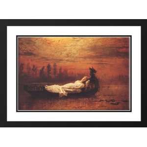   24x18 Framed and Double Matted The Lady of Shalott: Sports & Outdoors