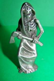 PEWTER GRIM REAPER FIGURE ~ NECROMANCY SPELL  